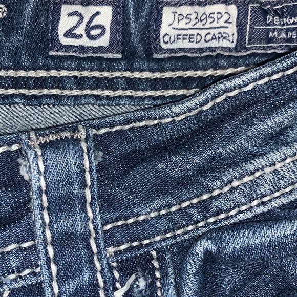 MISS ME SIZE 26 BRAND NEW CUFFED CAPRI JEANS - Picture 6 of 8